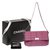 Schöne Chanel Handtasche 2.55 mittlere Einzelklappe aus lila Stoff, Metallfarbgriff, silberne Metallverkleidung - Komplettset Tuch  ref.221217