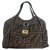 2 Jours Fendi Vintage Hand Bag Chocolate Cloth  ref.221265