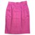 Yves Saint Laurent vintage straight skirt Pink Linen  ref.221352