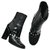 Chanel Patent Leather Pearl  Boots Black  ref.221452