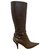 Christian Dior boots Cuir Marron  ref.221483