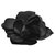 Broche de camelia negra de Chanel Negro Paño  ref.221561