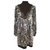 Joseph silk dress in snakeprint Brown Beige Cream  ref.221662
