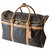 Louis Vuitton Travel bag Dark brown Cloth  ref.221665