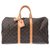 Louis Vuitton Keepall 45 Braun Leinwand  ref.221715