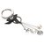 Dior Silver Charms Key Chain Black Silvery Metal  ref.221909