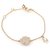 Bracelete Dior Gold Logo Charm Dourado Metal  ref.221935
