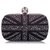 Alexander McQueen Pochette in pelle scamosciata con borchie e scatola nera con teschio Britannia Nero Argento Svezia  ref.221942