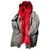 Autre Marque On parle de vous - Fur Lined Classic Parka Hooded Red Dark green Cotton  ref.222017