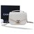 Bolsa com aba granulada Chanel com alça superior nova 2018 Bolsa de couro de bezerro branco marfim  ref.222045
