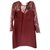 The Kooples Dresses Dark red Acetate  ref.222290