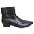 Santoni p ankle boots 40 Black Leather  ref.222393