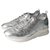 Liu.Jo Sneakers Silvery White Leather  ref.222430