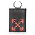 Off White Tarjetero de piel estampada negro blanco roto