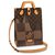 Louis Vuitton Mini-Tasche Braun Damier ebene Leder  ref.222615