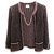 Chanel jaqueta com corrente Multicor Lona  ref.222632