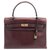 Hermès Kelly red handbag Hermès, burgundy box leather. Dark red  ref.222645