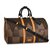 Louis Vuitton Keepall Bandouliere 50 Caramel Damier ebene Leather  ref.222686
