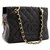 CHANEL Caviar Chain Shoulder Bag Shopping Tote Black Quilted Purse Leather  ref.222746