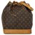 Louis Vuitton Brown Monogram Noe Leather Cloth  ref.222946
