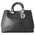 Dior Black Medium Diorissimo Leather Handbag Pony-style calfskin  ref.223062