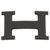 Hermès belt buckle 5382 in matt black PVD Metal  ref.223116