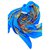 Châle  Hermès 135cm Soie Cachemire Bleu  ref.223121