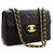 Chanel Jumbo 13" Maxi 2.55 Flap Chain Shoulder Bag Black Lambskin Leather  ref.223130