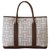 Hermès Handbags Brown Beige Leather Cloth  ref.223462