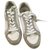 Prada Sneakers White Grey Suede Leather Cloth  ref.223469