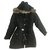 Dior Girl Coats outerwear Black Polyester Rabbit  ref.223537