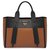 Prada White Large Ouverture Leather Tote Bag Black Pony-style calfskin  ref.223628