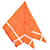 Hermès Lenço Hermes Orange Jacquard d H Laranja Algodão Pano  ref.223748