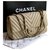 Chanel Sac à rabat classique avec boîte , dustbag limité chevron Cuir Beige  ref.223931