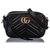 Bolso bandolera Gucci Mini GG Marmont de cuero negro Becerro  ref.223995