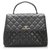 Schwarze Chanel-Handtasche aus Kaviarleder  ref.224014