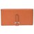 Hermès Portafoglio Hermes Arancione Pelle  ref.224066