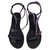 Dior Sandalias Negro Multicolor Cuero Paño  ref.224089