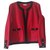 Chanel Vintage Red Cashmere  ref.224091
