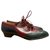 Hermès Flats Red Green Leather  ref.224115