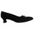 Stuart Weitzman Little Bow  black crepe pumps with kitten heel Leather Cloth  ref.224128