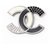 Chanel CC BLACK WHITE Silvery Metal  ref.224184