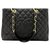 Chanel GST (großartige Einkaufstasche) Schwarz Leder  ref.224216