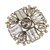 Broche Chanel Silver Square Plata Metal Plástico Resina  ref.224290