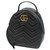 Gucci GG Marmont Backpack Womens ruck sack Daypack 476671 black x gold hardware Leather  ref.224482