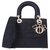 Lady Dior Dior Lady D-Lite medium bag Black Cloth  ref.224539