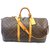 Louis Vuitton keepall 55 monogram shoulder strap Brown Leather  ref.224576