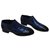 Chanel Botas de tornozelo Preto Azul Couro envernizado  ref.224618