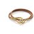 Hermès Hermes Brown Jumbo Hook Leather Bracelet Golden Metal Pony-style calfskin  ref.224643