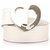 Cinto de couro coração branco Gucci Dourado Metal Bezerro-como bezerro  ref.224677